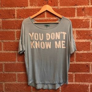 Pac Sun rayon jersey tee with sequin screen